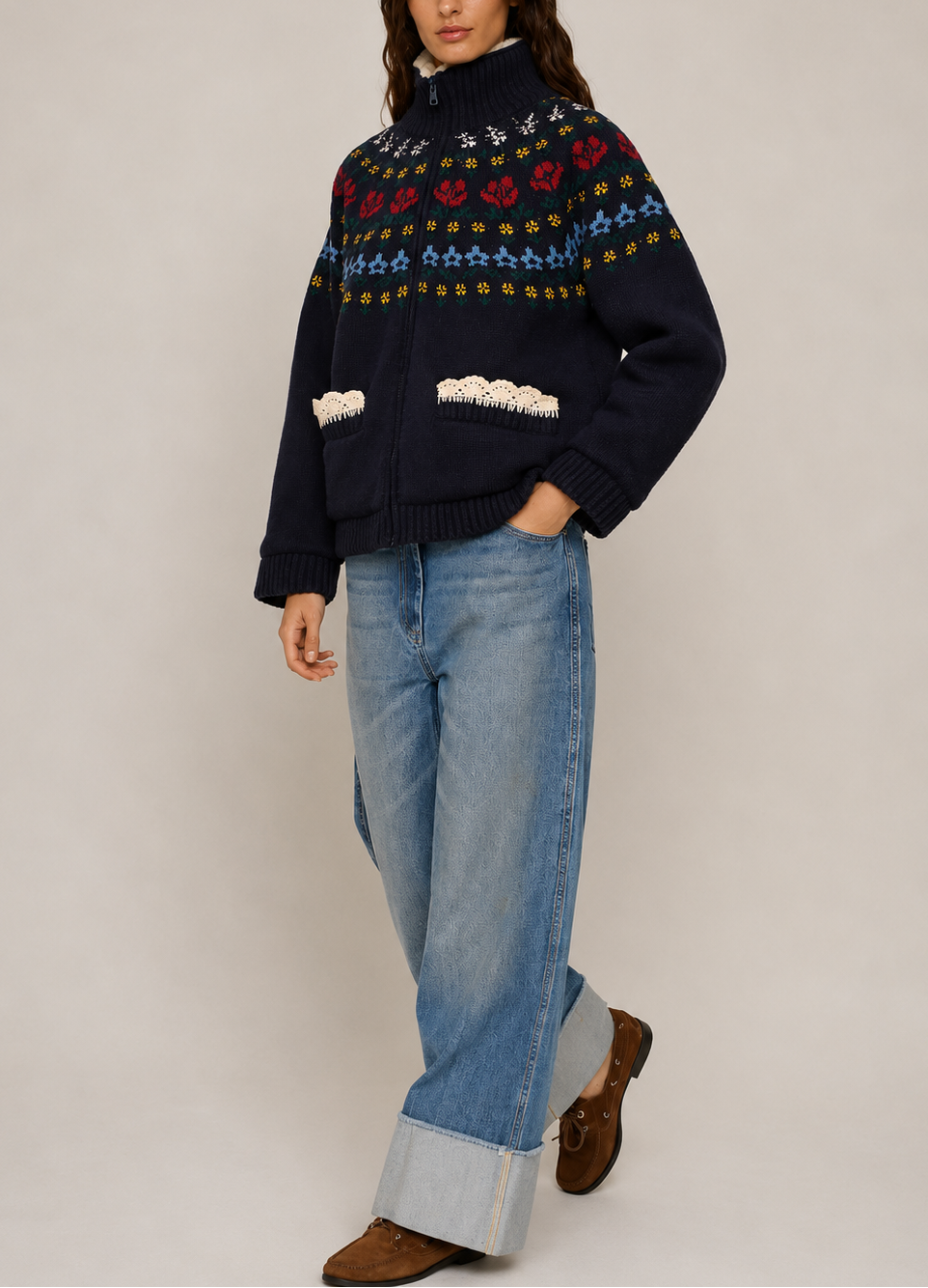 Sea Preston Knit Sherpa Jacket