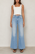 MOTHER Hustler Roller Double Sneak Jean