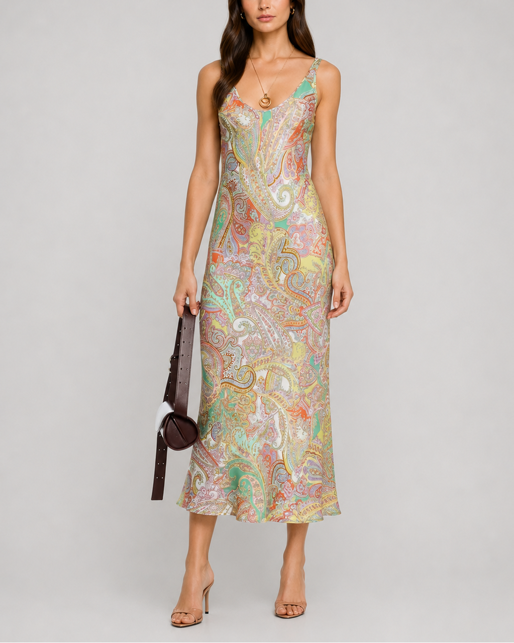 Lagence TS Akiya Satin Maxi Dress