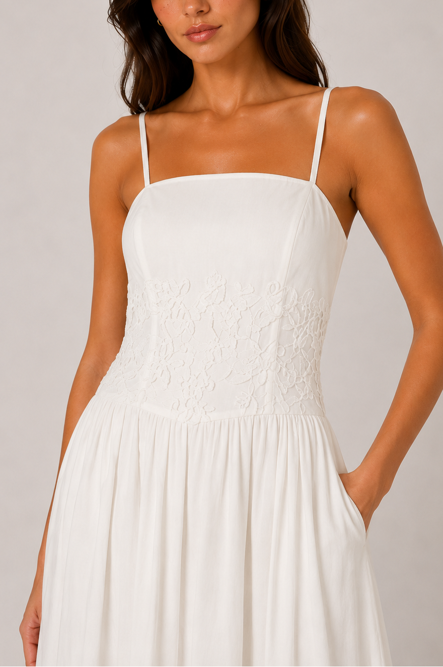 Milly TS Lou Crochet Maxi Dress