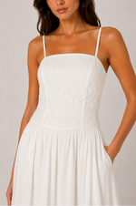 Milly TS Lou Crochet Maxi Dress