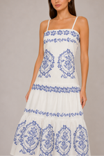 Milly TS Lela Embroidered Midi Dress