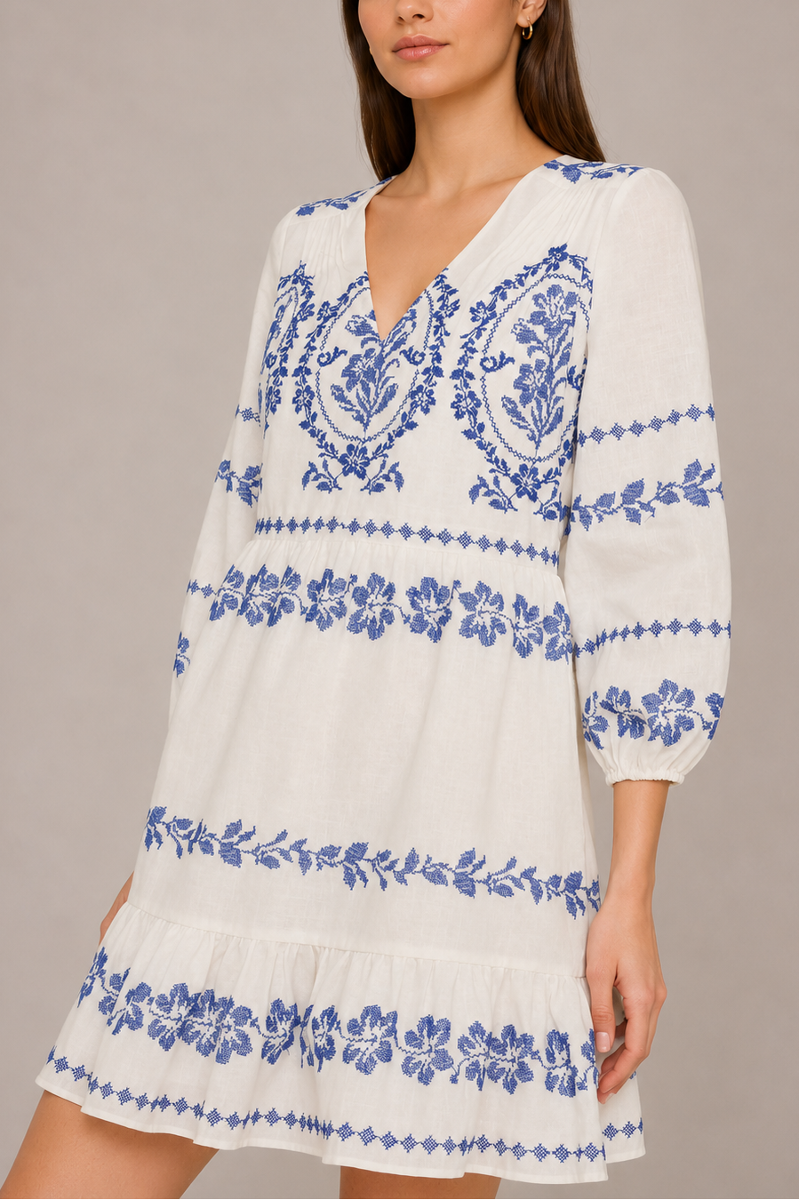 Milly TS Lene Embroidered Mini Dress
