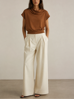 Stateside TS Softest Fleece Draped Neck Top