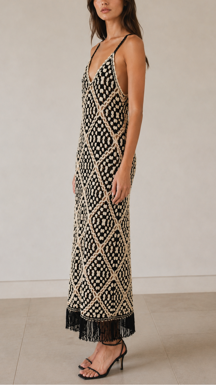 Loop Maxi Crochet Dress