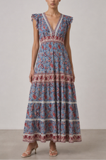 SALROSA Maxi Print Dress