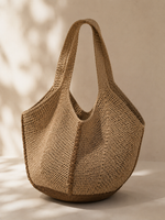 Shebobo Sea See Crochet Straw Shoulder Bag