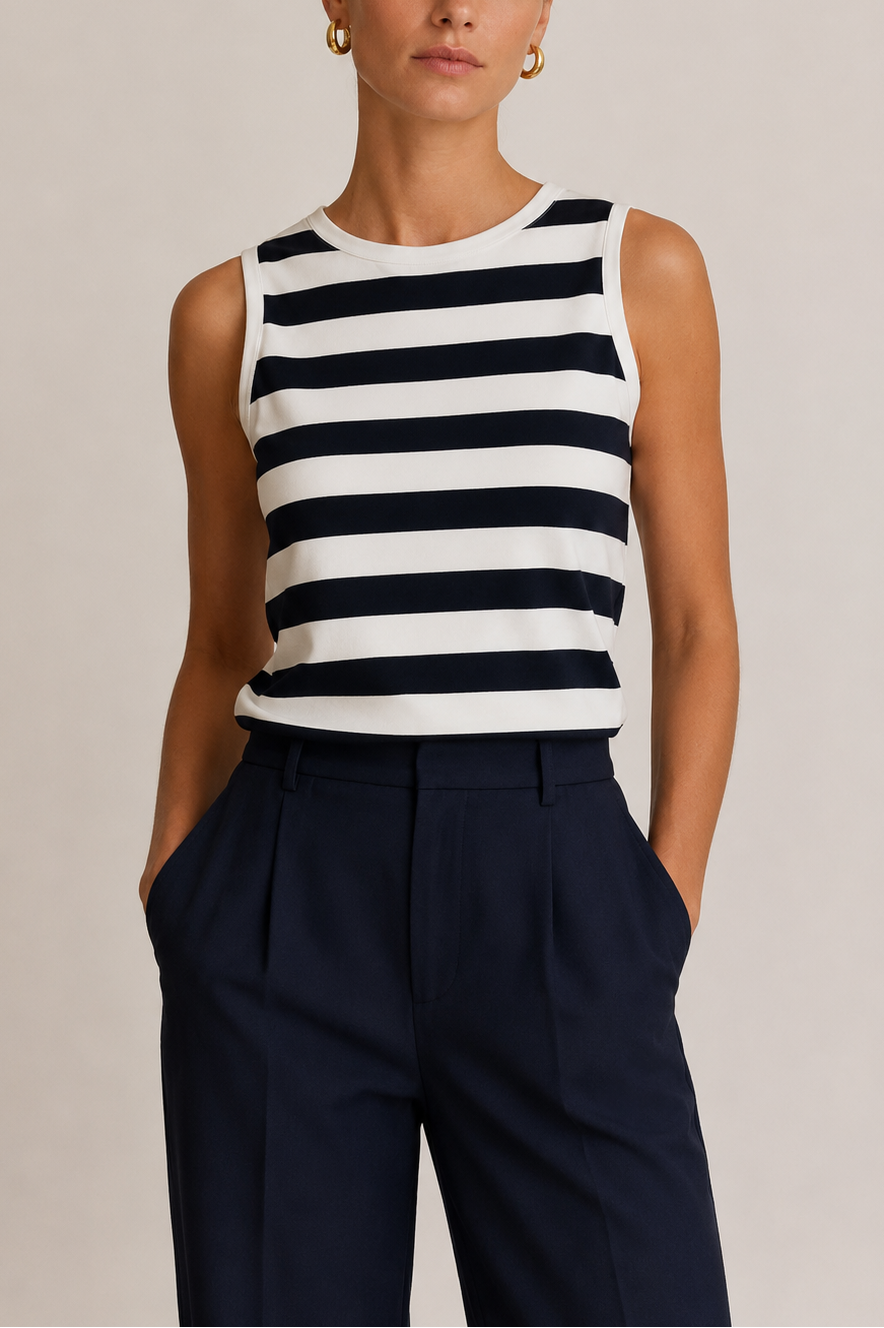 Majestic Sleeveless Stripe Top