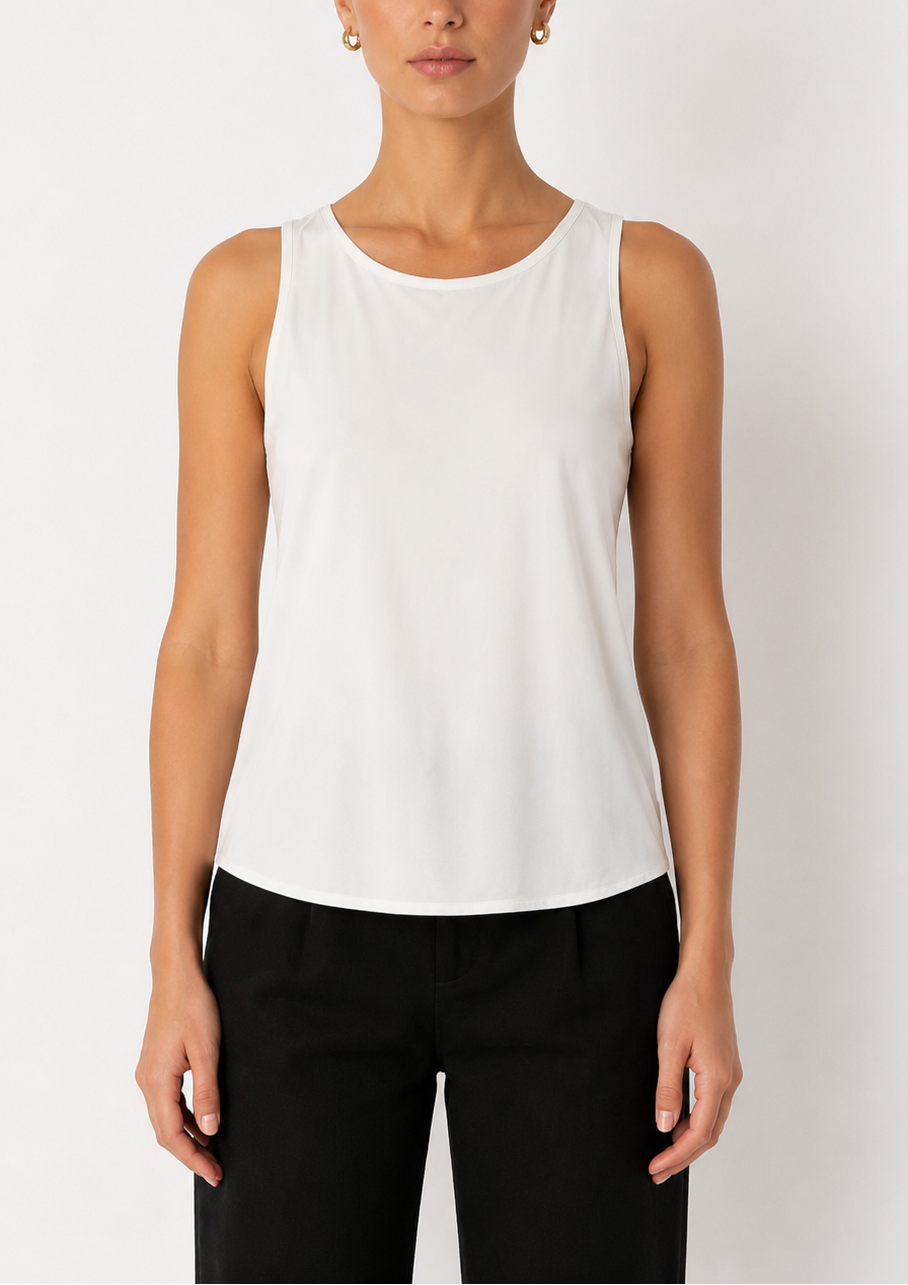 Majestic Jersey Stretch Crewneck Tank