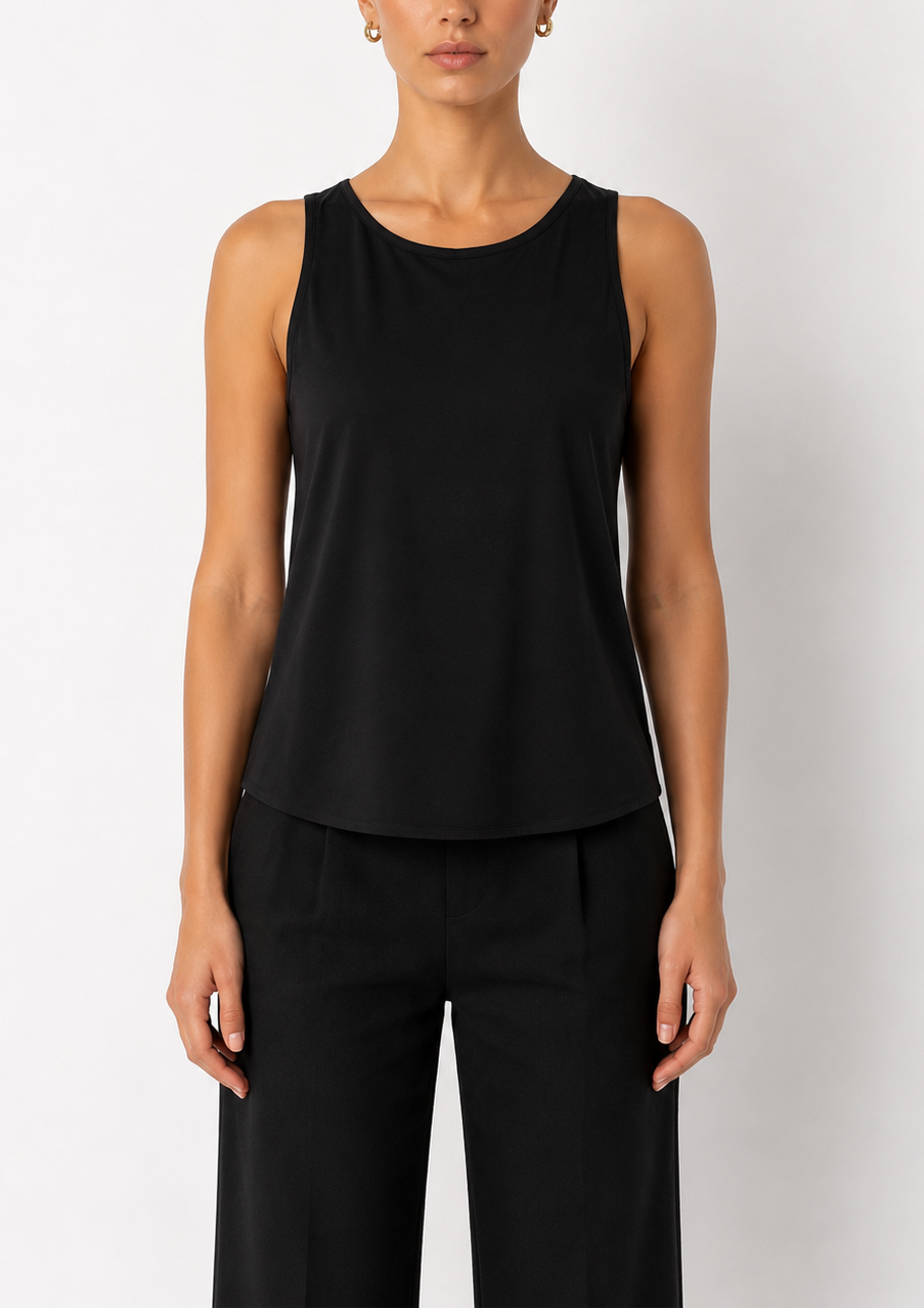 Majestic Jersey Stretch Crewneck Tank