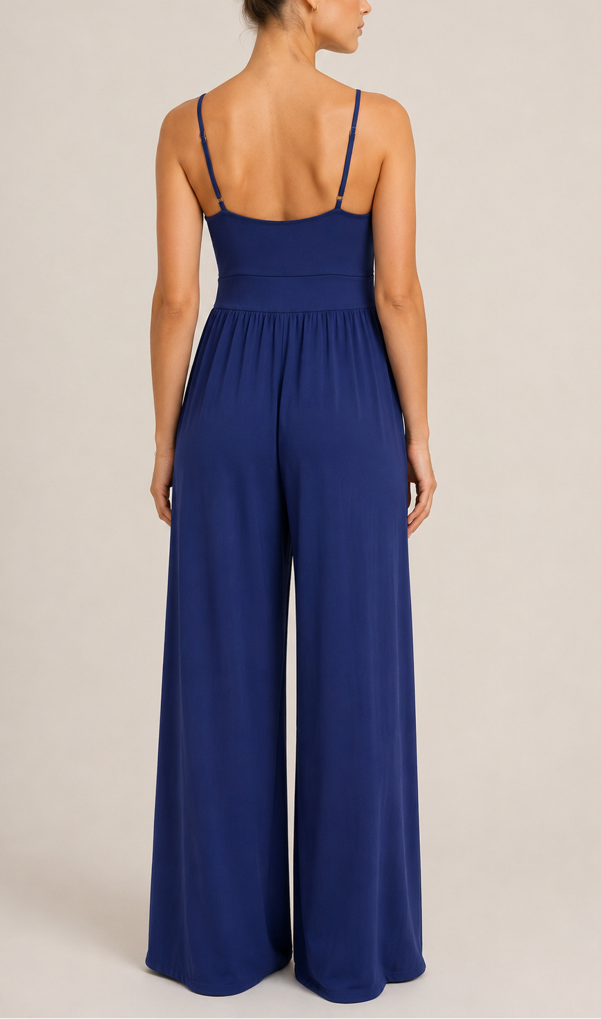 Loop Drawstring Crop Jumpsuit