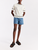 Wispr By Brodie Mini Heart Embroidered Tee