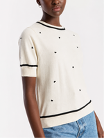 Wispr By Brodie Mini Heart Embroidered Tee