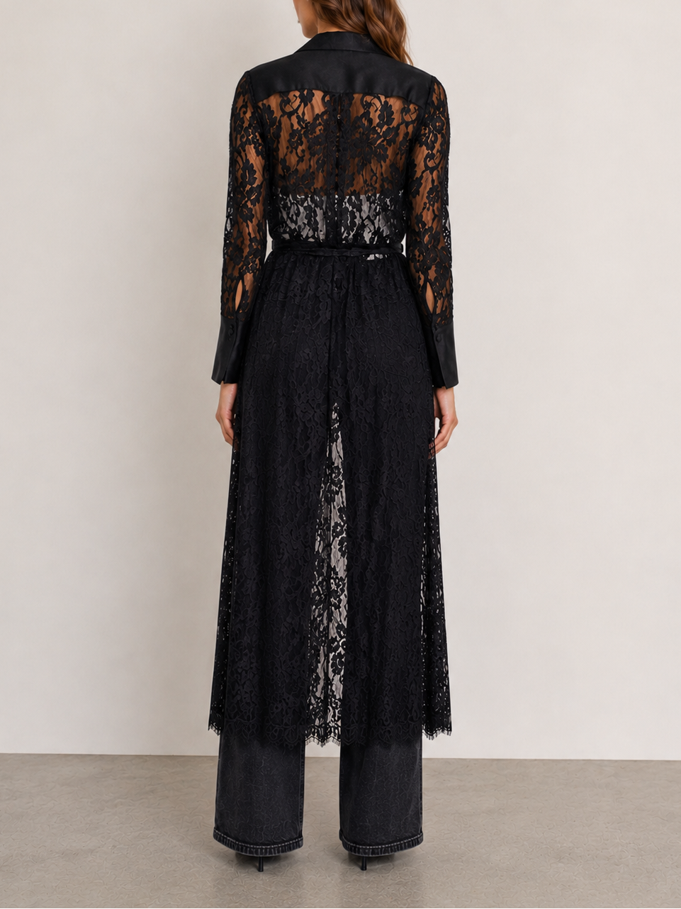 L'agence Leora Lace Button Down Dress