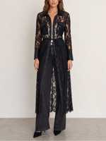 L'agence Leora Lace Button Down Dress