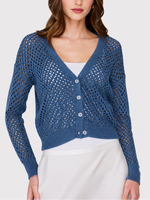 Autumn Cashmere Solid Mesh Cardigan