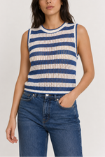 Wispr Stripe Pointelle Tank