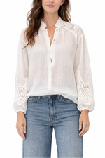 Bazar Deluxe Ramié Oversized Embroidered Blouse