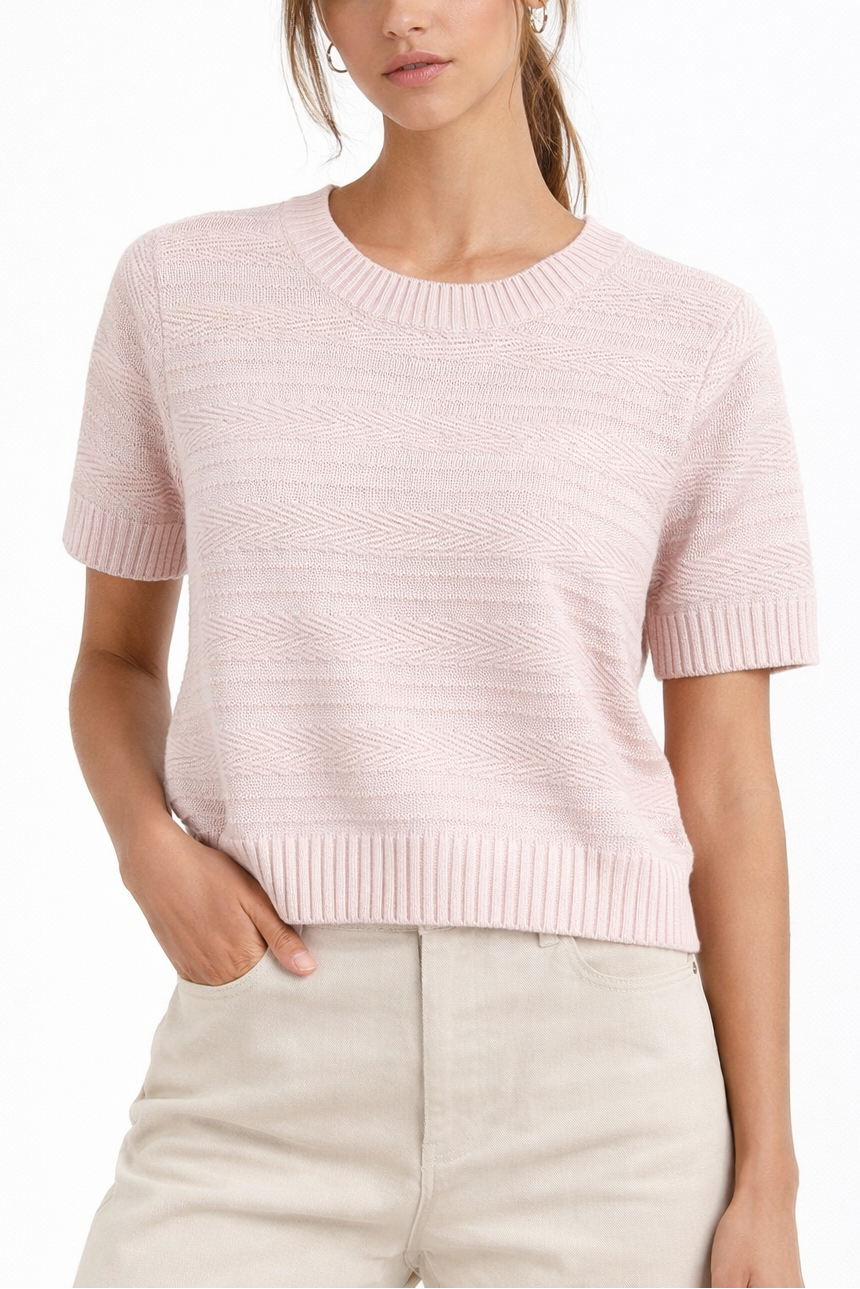 Kokun Ts Textured Boxy Knitted Tee