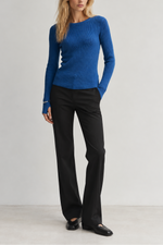 Margaret O'leary Shirttail Waffle Crew