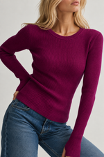 Margaret O'leary Shirttail Waffle Crew