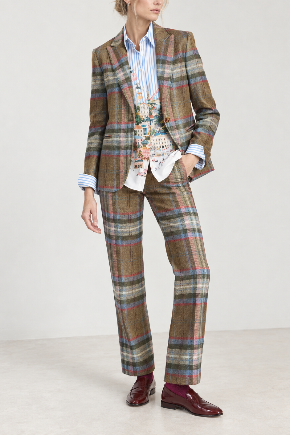 Vilagallo Heather Checked Jacket