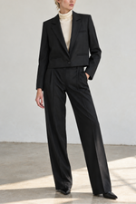 Derek Lam Cropped Single Button Blazer