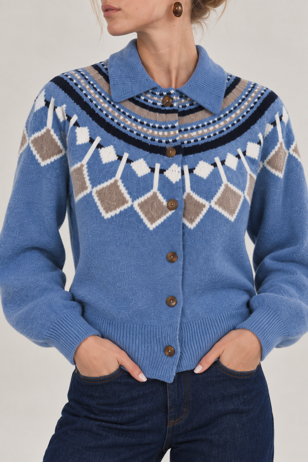 Tara Jarmon Giulietta Embroidered Collar Sweater