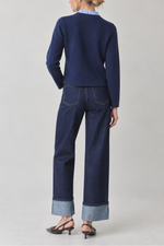 Suncoo Geola Two Tone Embroidered Cardigan