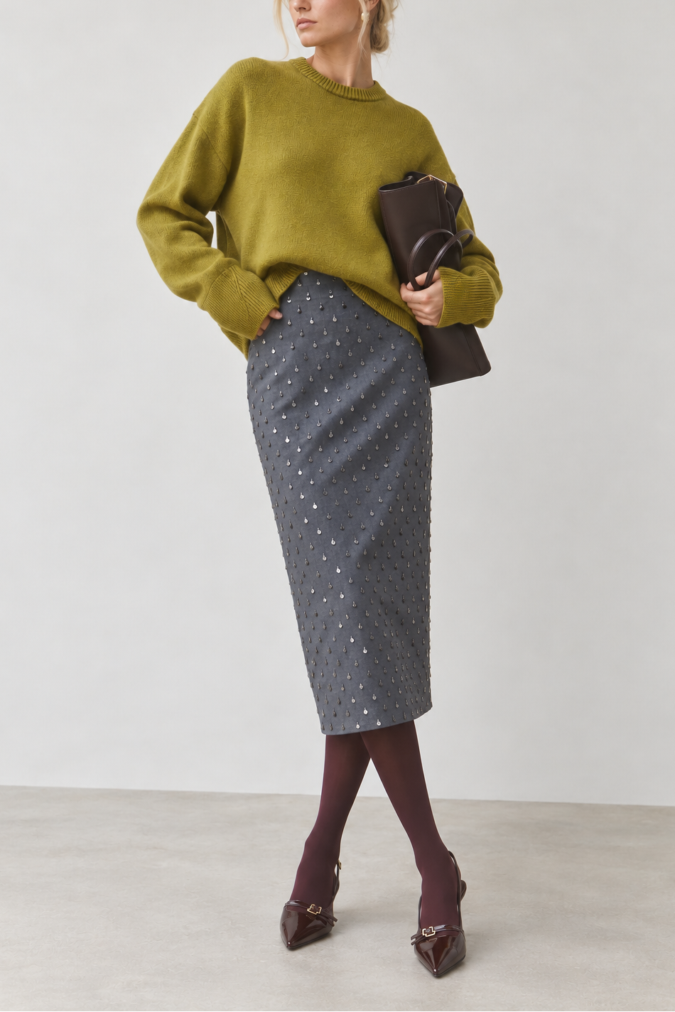 Suncoo Follow Midi Skirt