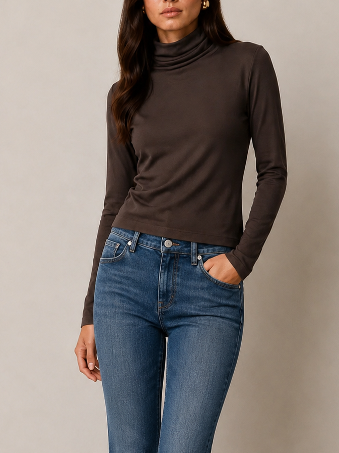Majestic Filatures Soft Touch Long Sleeve Turtleneck