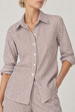 Stateside TS Spring Stripe Poplin Double Placket Shirt