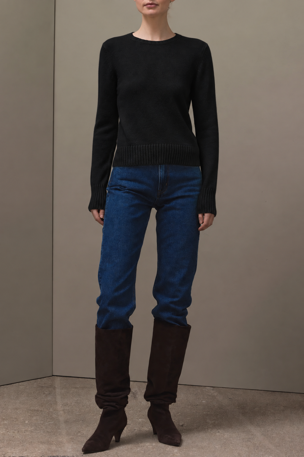 Allude Rd Crew Neck Cashmere Sweater
