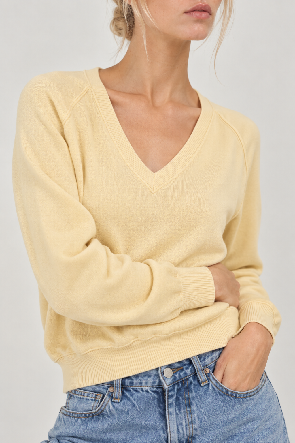 Stateside TS Softest Fleece V-Neck Raglan Sweatshirt