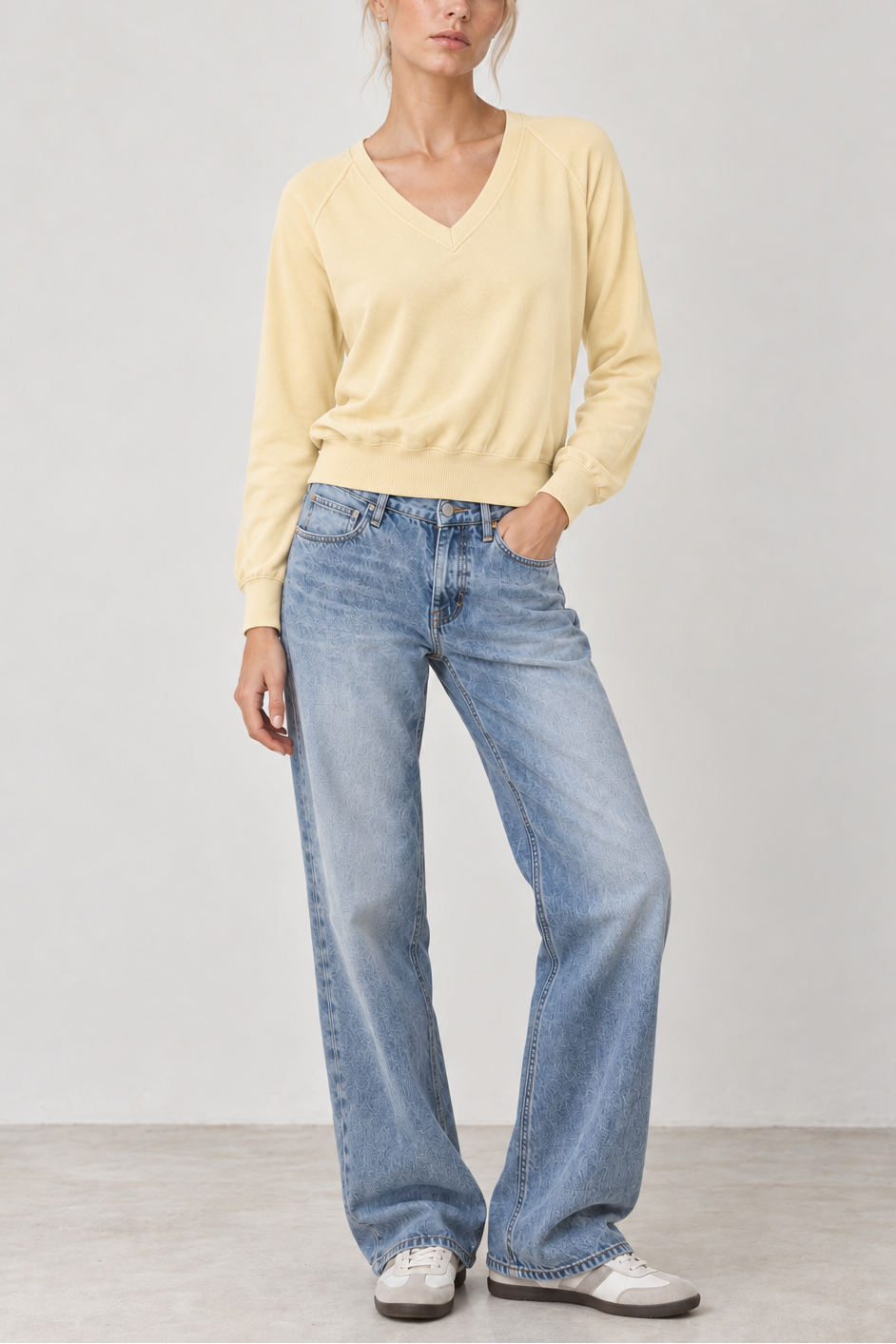 Stateside TS Softest Fleece V-Neck Raglan Sweatshirt