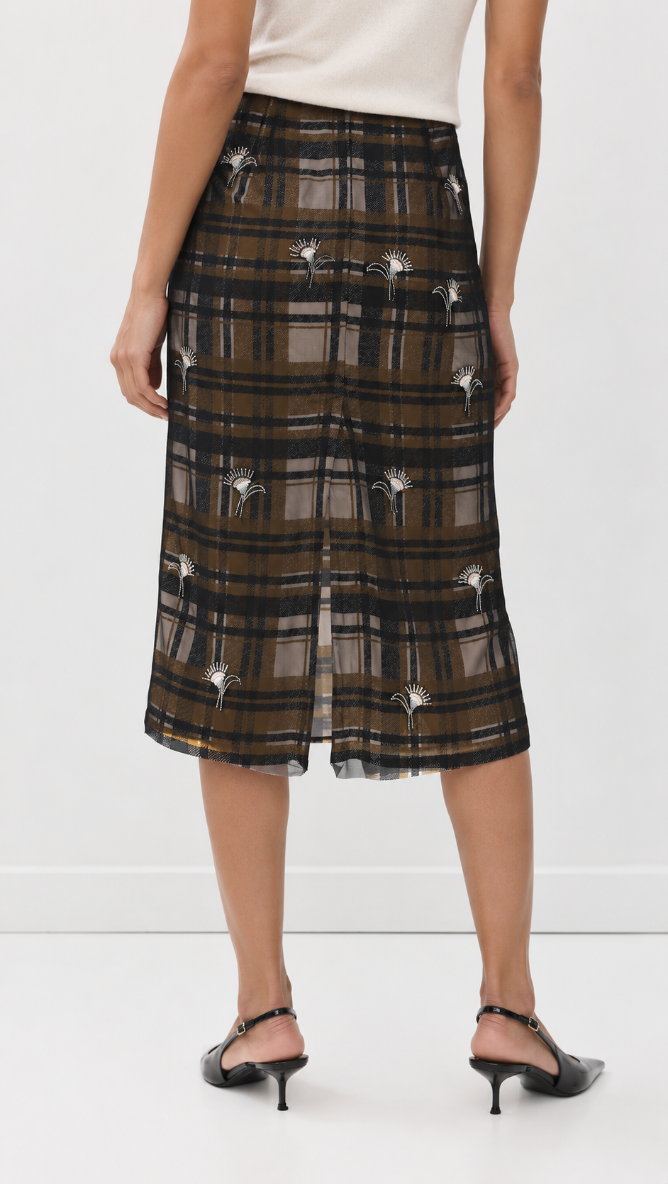Essentiel Kate Embellished Mesh Skirt
