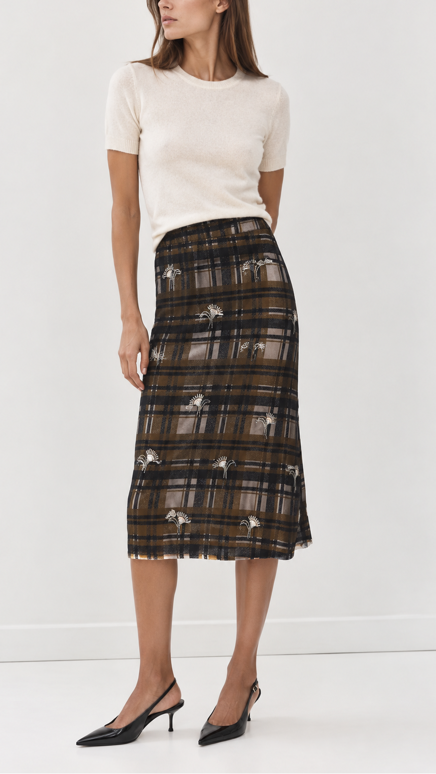 Essentiel Kate Embellished Mesh Skirt