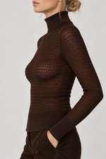 Lagence Umbra Tissue Weight Cable Turtleneck