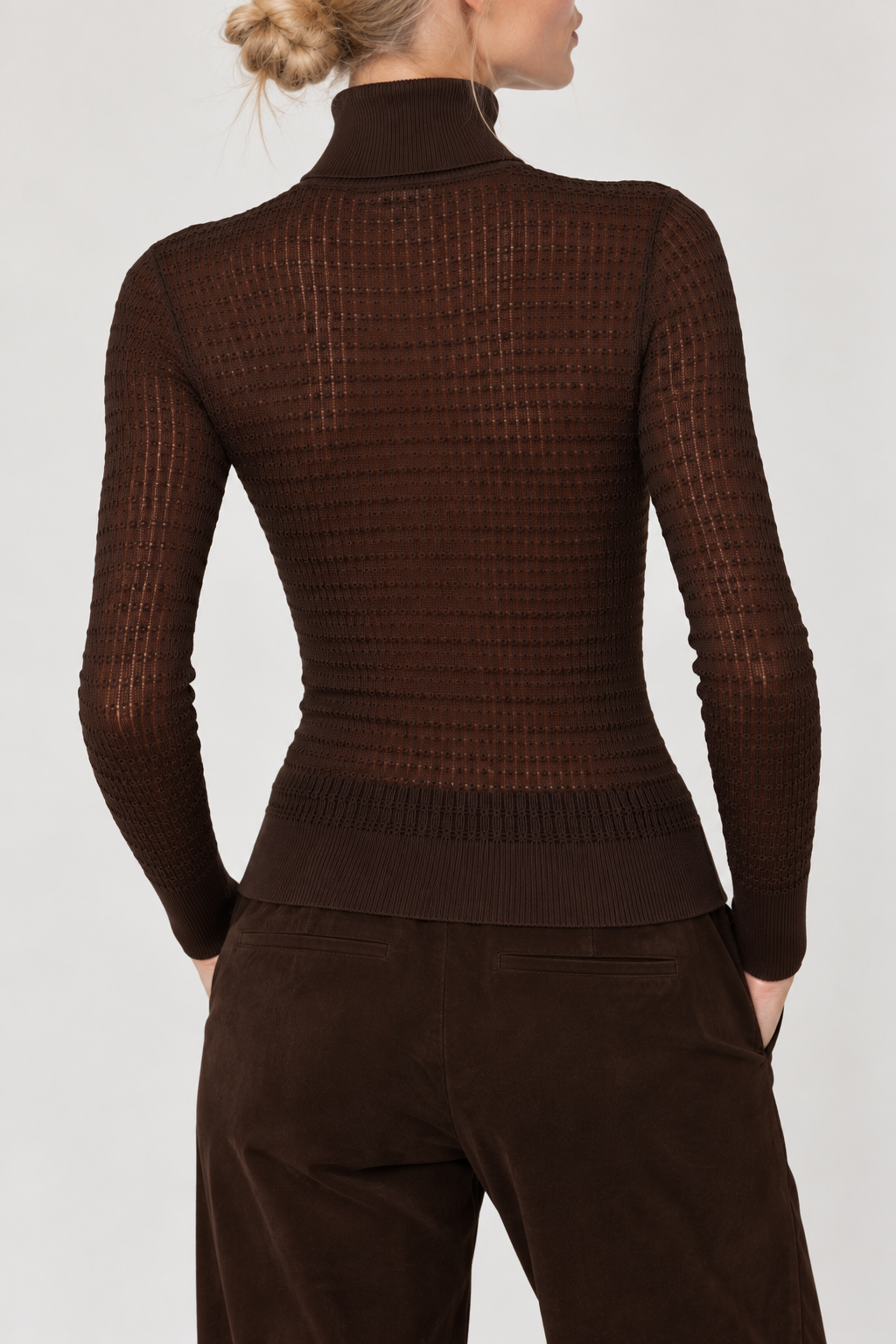 Lagence Umbra Tissue Weight Cable Turtleneck