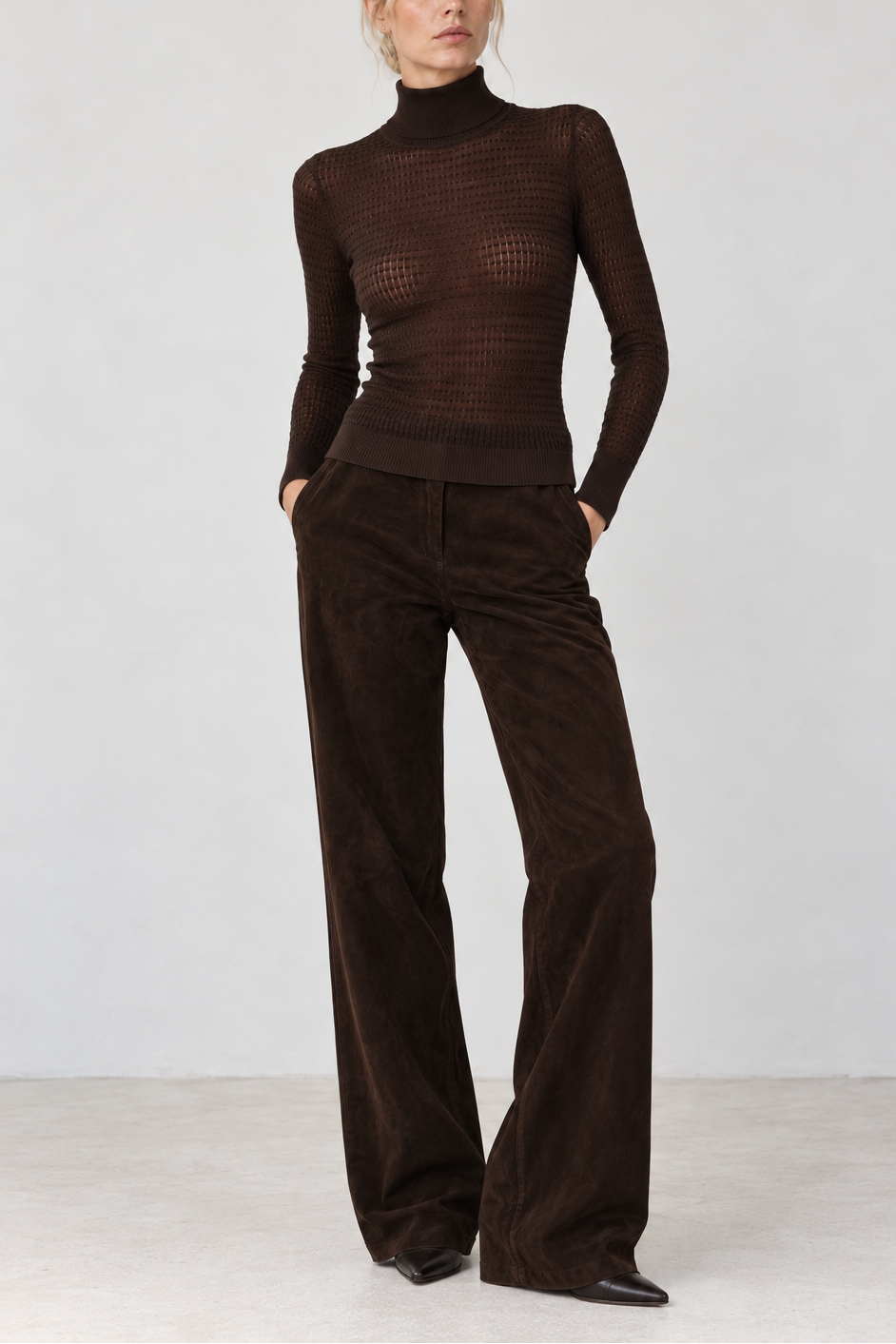 Lagence Umbra Tissue Weight Cable Turtleneck