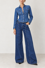 Lagence Louis Fitted Denim Shirt