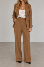 Circolo Wide Leg Wool Blend Pant