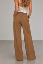 Circolo Wide Leg Wool Blend Pant