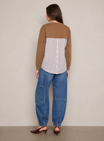 LAFATA Mix Media Sweatshirt