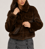Vilagallo Short Faux Fur Jacket
