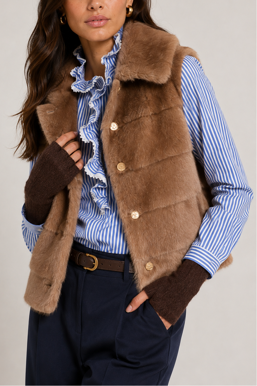 Vilagallo Faux Fur Vest