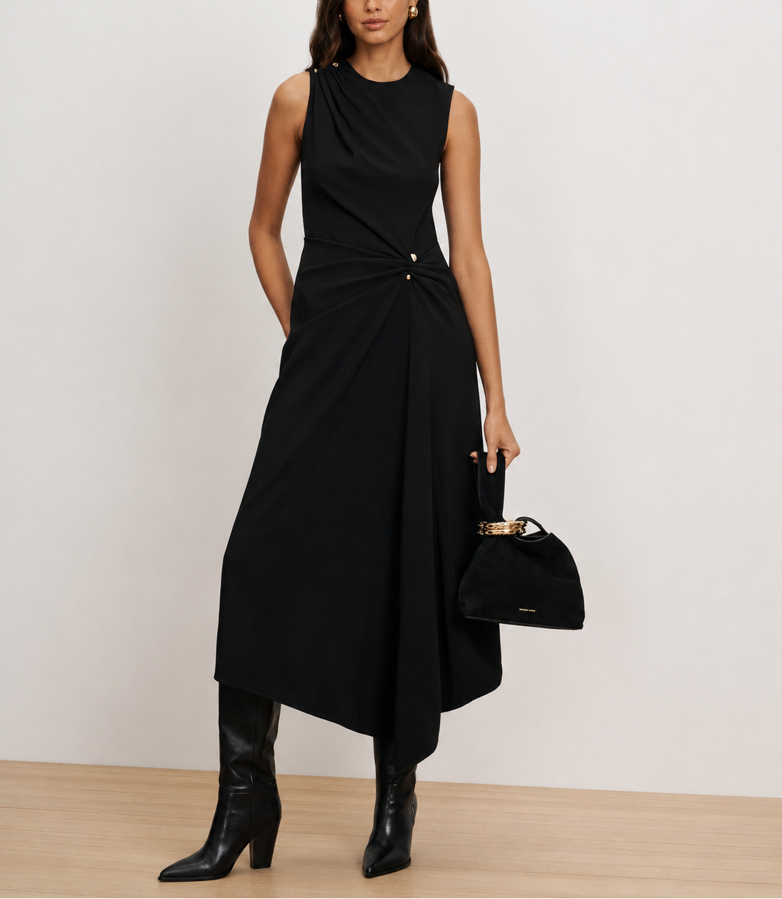 Veronica Beard Freja Brooch Midi Dress
