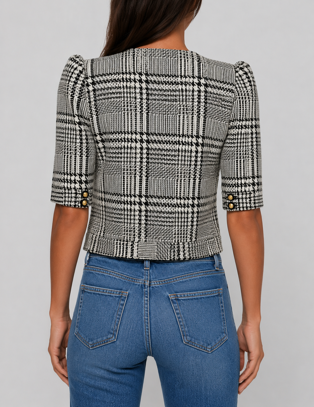 Lagence Allegra Short Sleeve Cropped Jacket