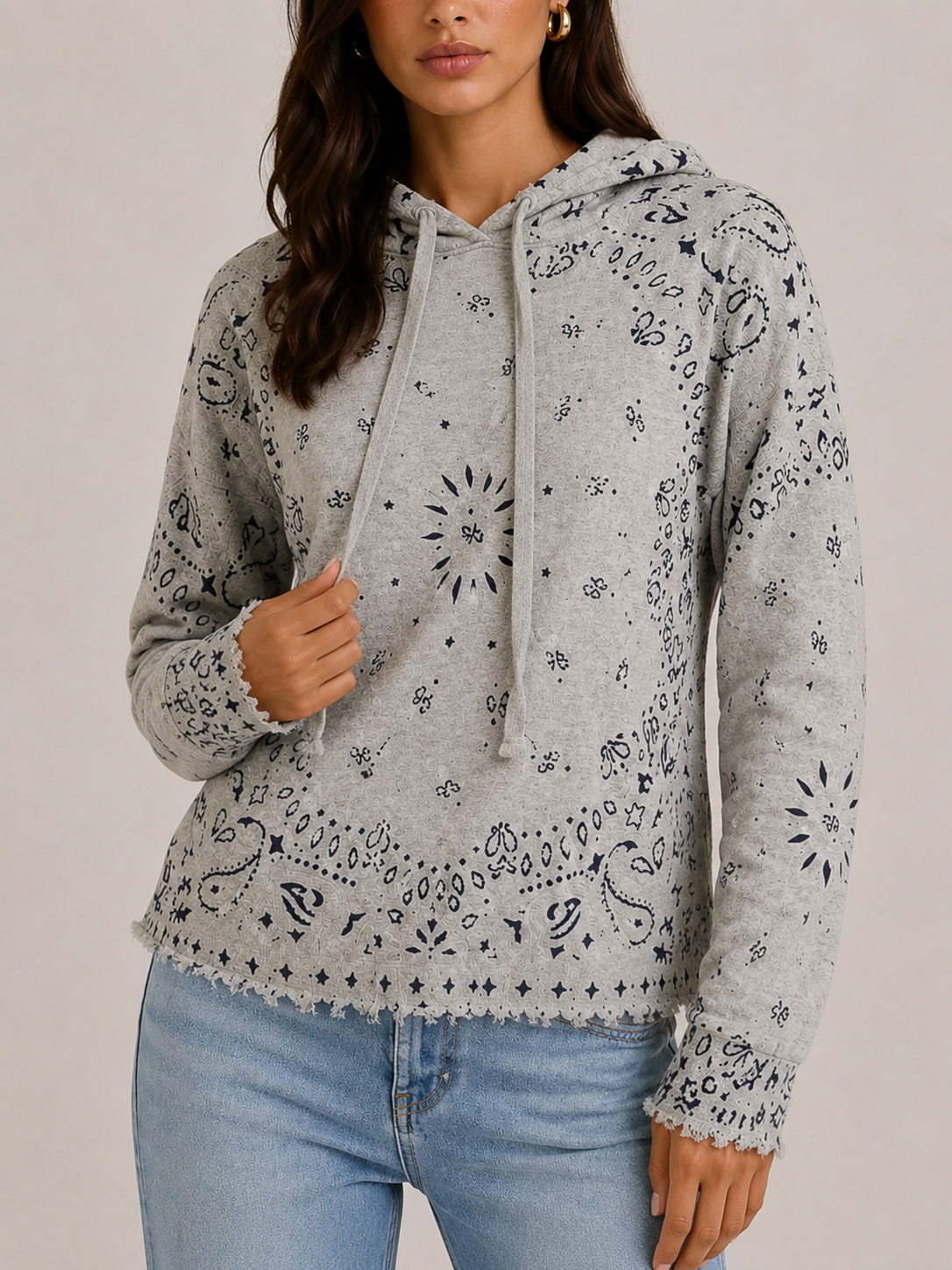 J.Society Bandana Print Hoodie