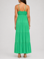 Lagence TS Lua Tiered Satin Maxi Dress